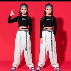 Kids Kpop Hip Hop Clothing Sweatshirt Crop Tank Tops 
