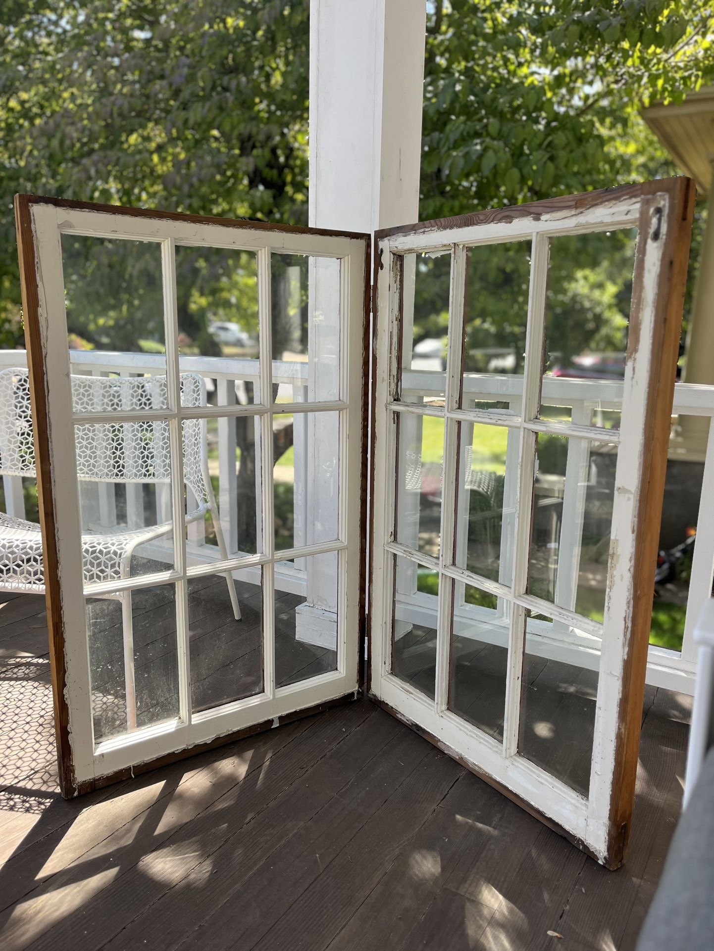 Wedding Table Number Display, Antique Window