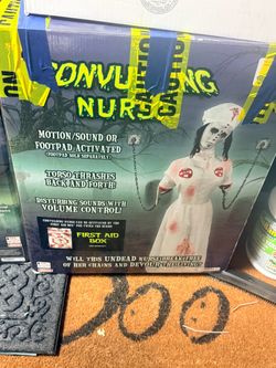 Multiple spirit Halloween props.