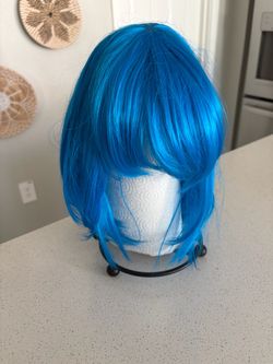 Halloween blue wig