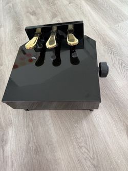 Adjustable Piano Pedal Extender, Solid Wood with 3 Pedals,Black