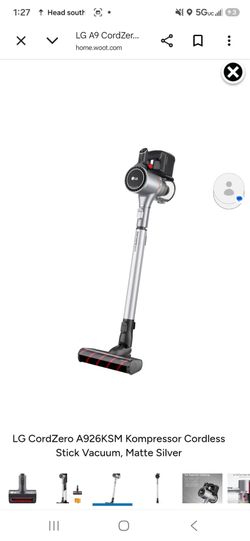 LG cordless stick vaccum with extra battery