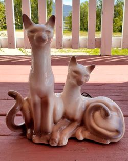 Vintage 1950's Siamese Cat Lamp