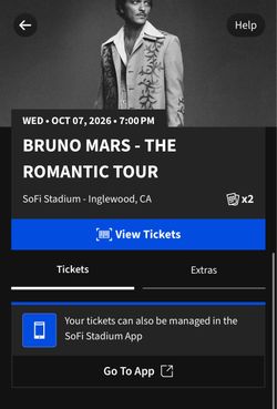 BRUNO MARS TICKETS