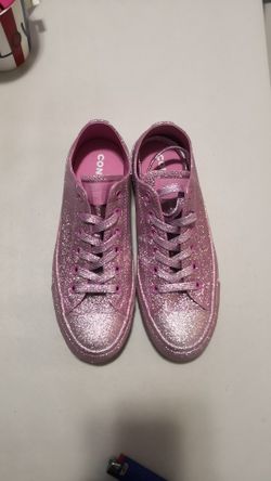 Pink converse all star women us size 8 man is 6