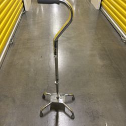 Barely Used Quad Cane- Adjustable Walking Cane with 4-Prong Base