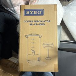 New SYBO COFFEE PERCOLATOR SR- CP-40BG