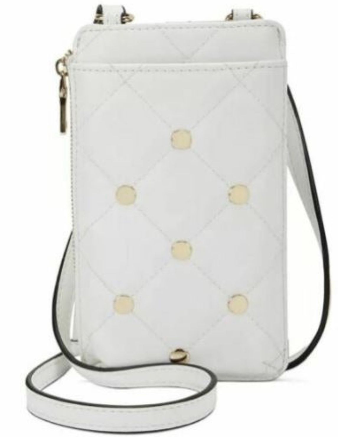 INC International Concepts Quilted Women's wallet crossbody -Vanilla Gold