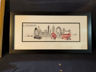 Vintage framed art one of two