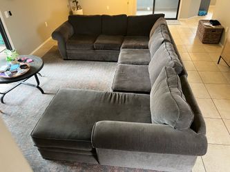 Large Gray Sectional Couch