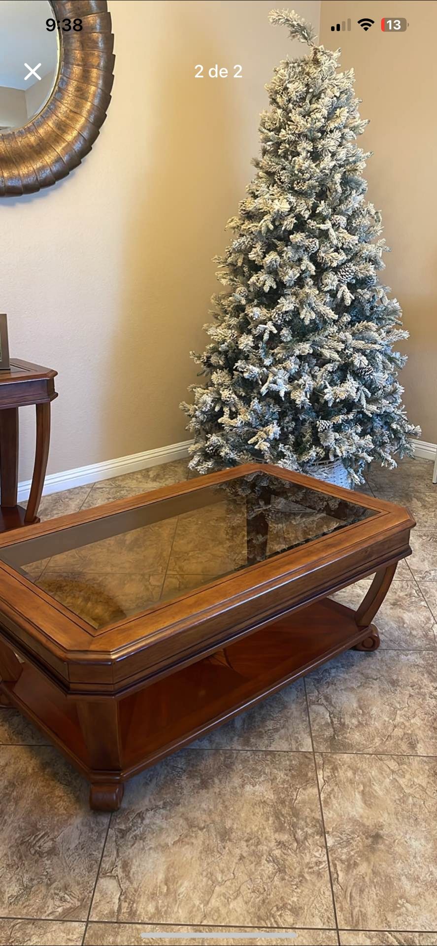 Table Set of 2 “Mesa de centro y mesa de te / side table and coffee table