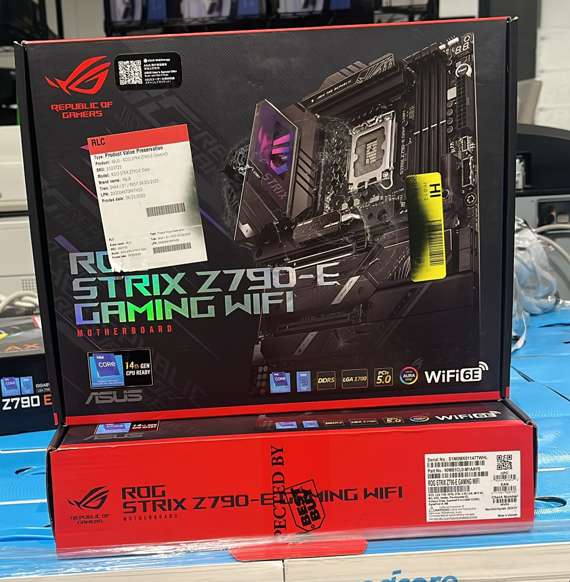 ASUS ROG Strix Z790-E Gaming WiFi 6E LGA 1700 DDR5 ATX gaming motherboard 2 PCS $236 open box