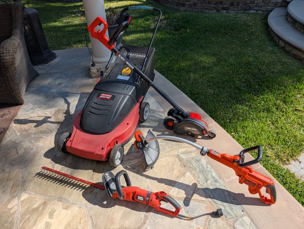 Black and Decker/Craftsman Lawn Equipment (Electric Mower, Edger / Trencher, Trimmer, Weed Wacker) - Sold individually or together
