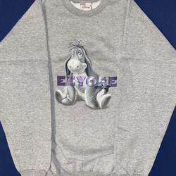 Vintage Disney Winnie The Pooh Eeyore Crewneck Grey Sweatshirt