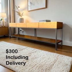 78” Modern Wood Console Table – Metal Frame – Free Delivery 🚚 