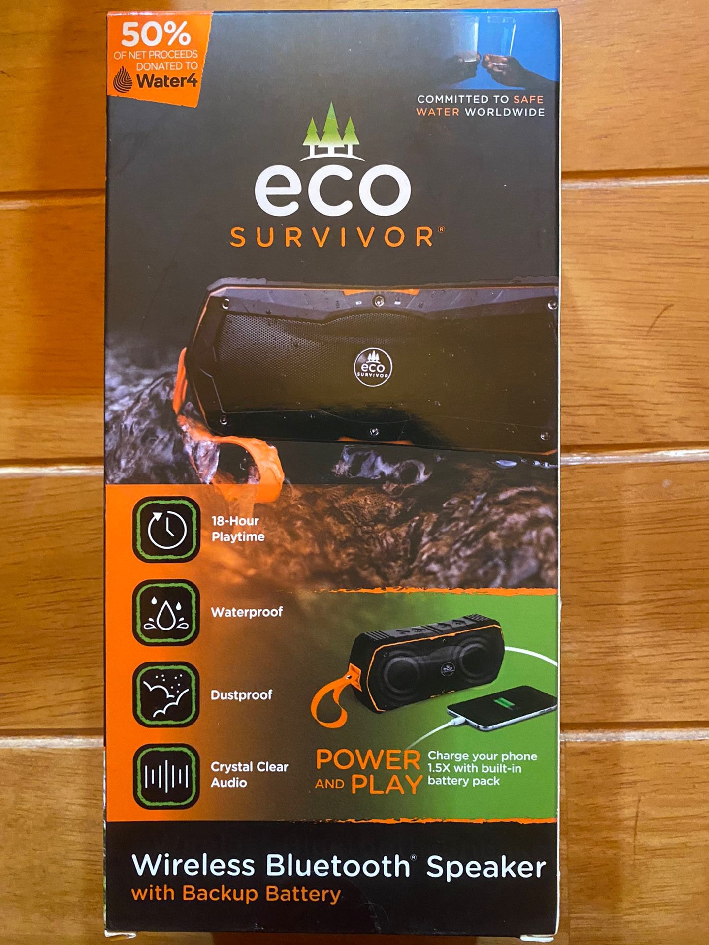 THIS IS A NEW UNUSED ECO SURVIVOR WIRELESS BLUETOOTH SPEAKER