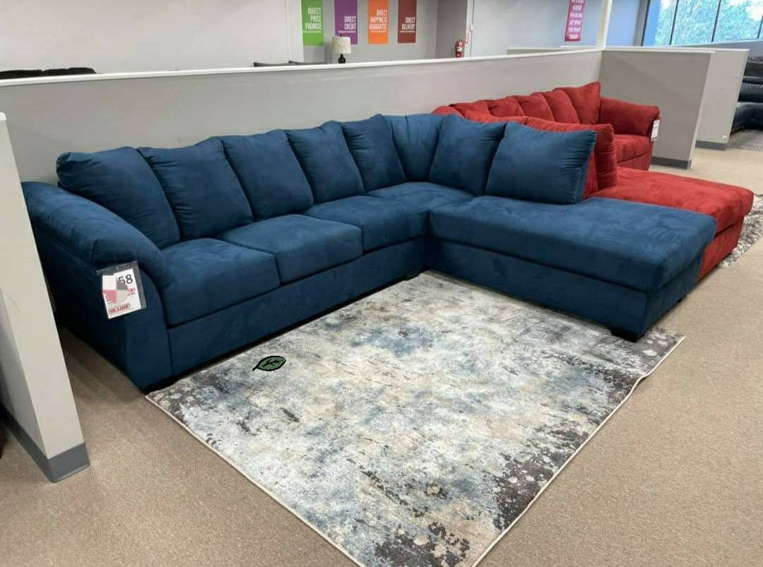  Blue LAF & RAF Sectional by Ashley Furniture (Different Colors Available)