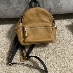 Like new Leather coach Mini Backpack