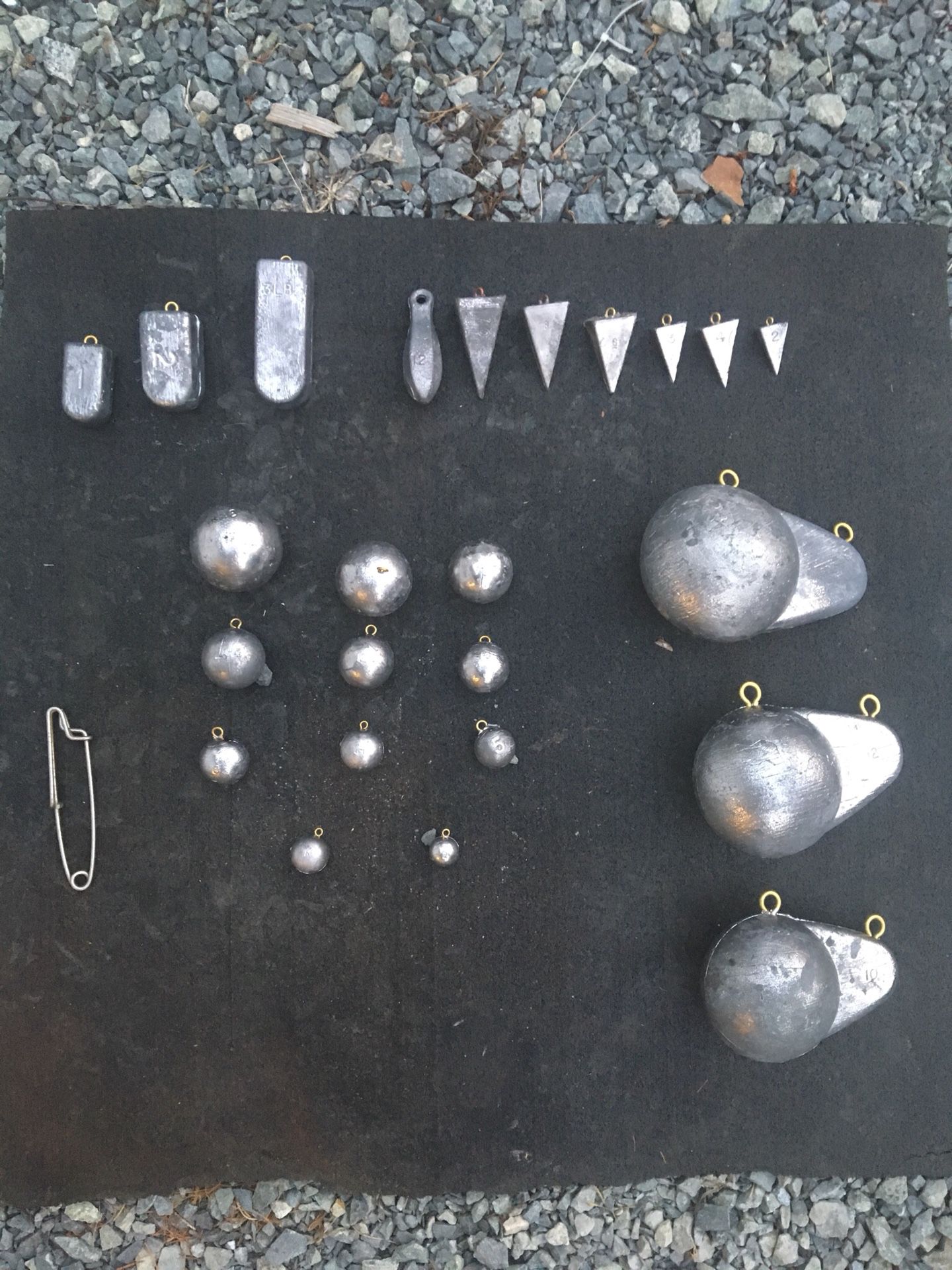 Lead Fishing weights, downrigger, Cannonball, Pyramid,Rock cod and bank sinker
