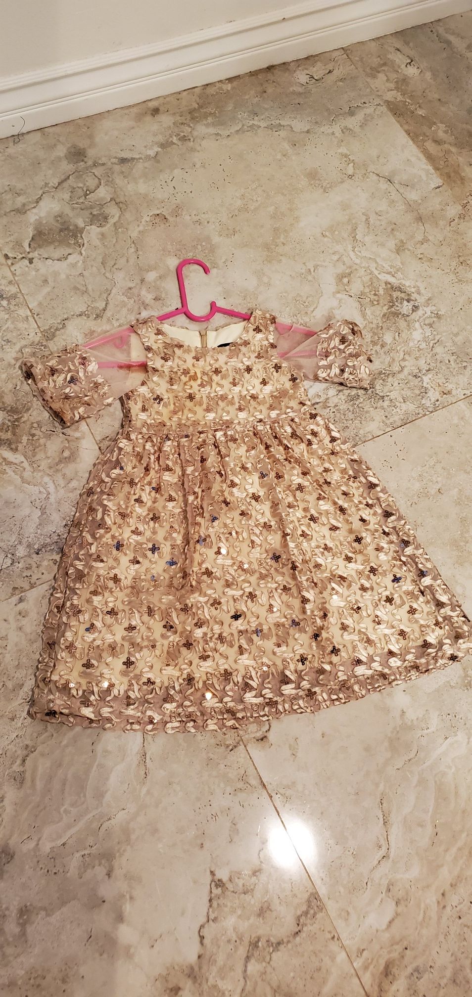 The "Hannah" gold sequin party dress from LAUNDRY by Shelli Segal