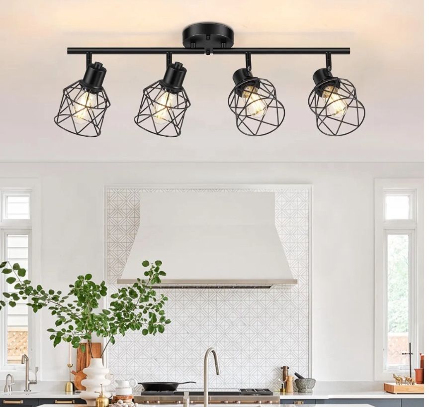 4-Lights Semi Flush Mount Ceiling Light