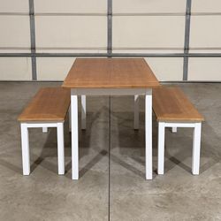 New Dining Table Set with Benches (Can Deliver)
