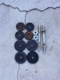 Weider Cast Iron Adjustable Dumbbell Set