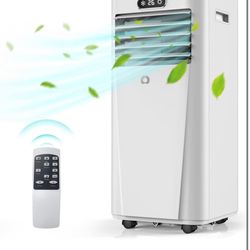 10000 BTU Portable Air Conditioner Cool up to 450 sq. ft. 3-in-1 AC unit. Includes Remote Control and Windows kits, Smart/Sleep Mode,3 Speed, 24H Time