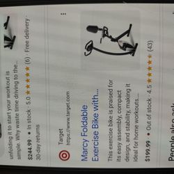 Marcy  foldable exercise bike.