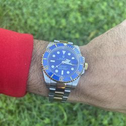 Blue sub watch