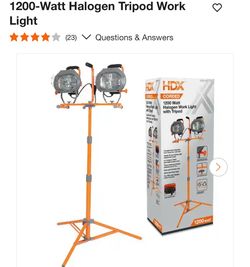 1200-Watt Halogen Tripod Work Light corded