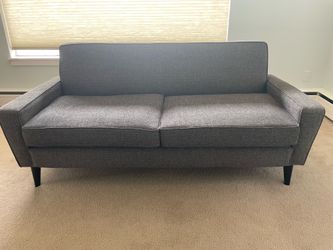 Dark Grey Mid-century Modern Couch