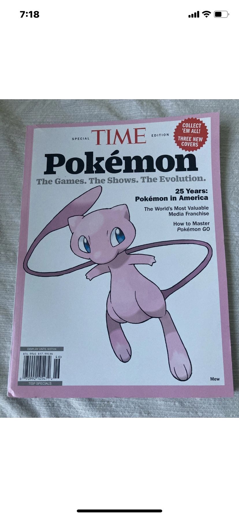 TIME MAGAZINE SPECIAL EDITION POKEMON 25 YEAS