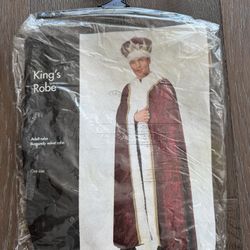 Adult King’s Halloween Costume Robe and Crown