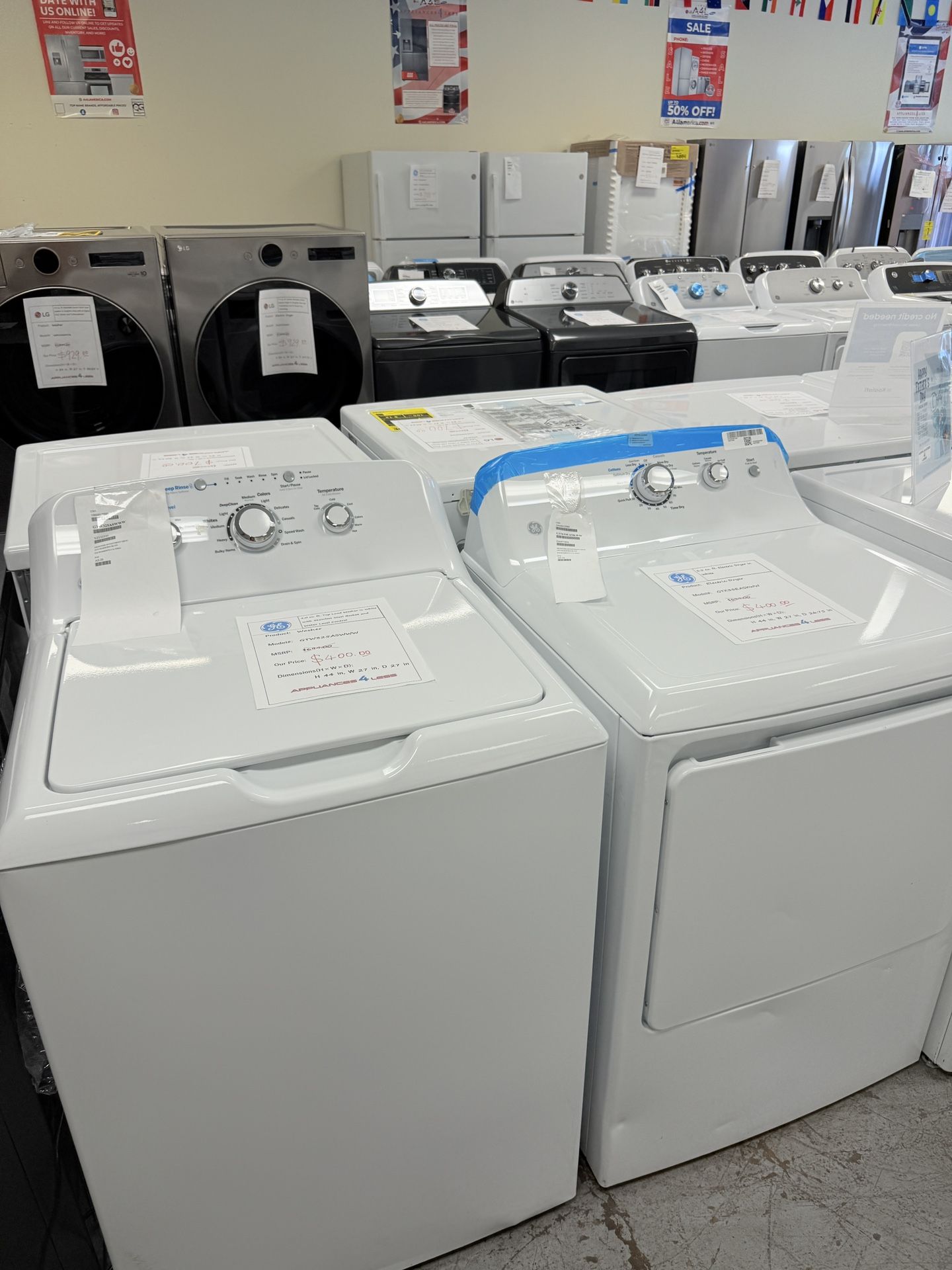GE Brand New Washer&electric Dryer Set/one Year Factory Warranty