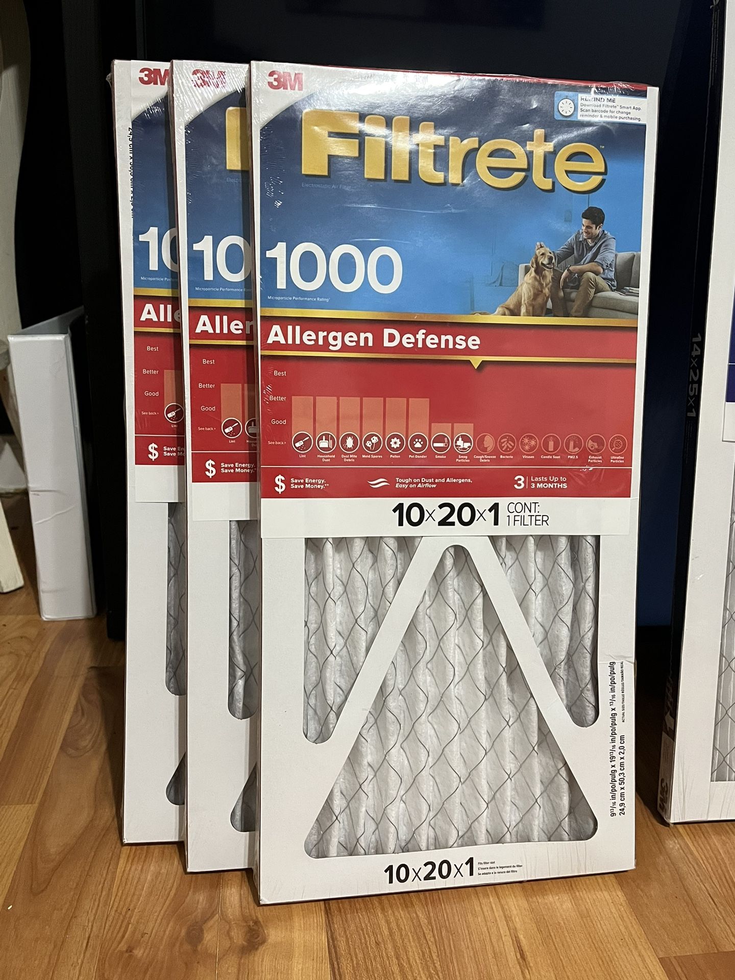 3 New Filters 10x20x1