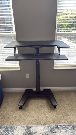 VIVO Black 36" Electric Mobile Compact Desk