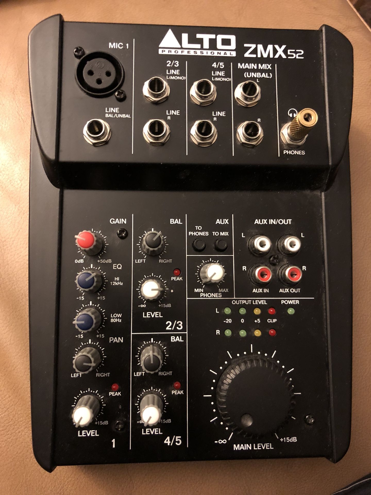 Alto Professional ZMX52 | 5-Channel 2-Bus Mixer with 6 Inputs, 3-Band EQ per Channel & +18V Phantom Power