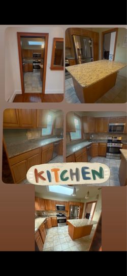 Kitchen cabinets with some appliances