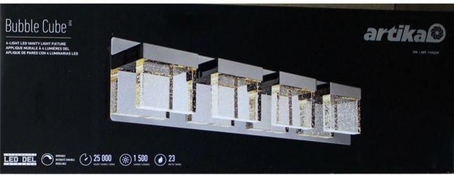 Artika Bubble Cube 4-Light LED Vanity Light Fixture (Missing Hardware)