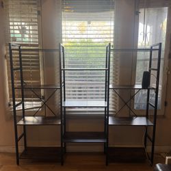 3 Section 4 Tiered Shelving unit 