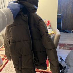 Gold extreme boys puff jacket. 