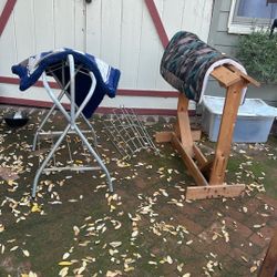 Saddle Rack, And Saddle Pads