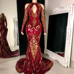 Burgundy Prom Dress