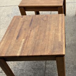 Pair Of Oak End Tables 