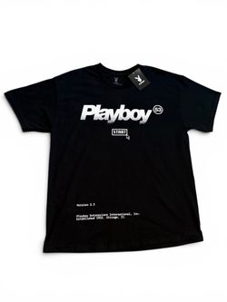 Playboy “downloading…” startup black large graphic tee NWT