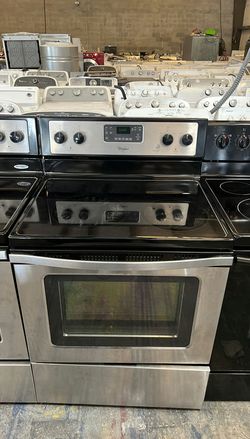Whirlpool Stainless Steel Electric Range Glass Top