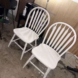 2 White Chairs