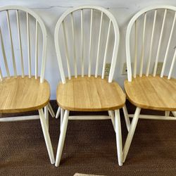(3) Farmhouse Dining Chairs. $15 each. $40 all 3