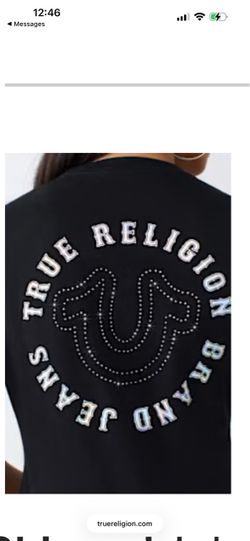 True Religion Brand Jeans Black Graphic Tee